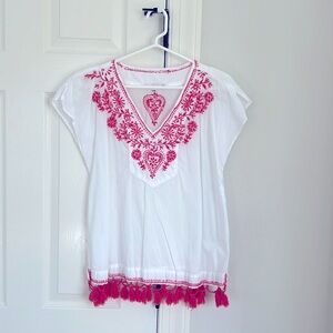 Subtle Luxury Cotton Embroidered Summer Top
